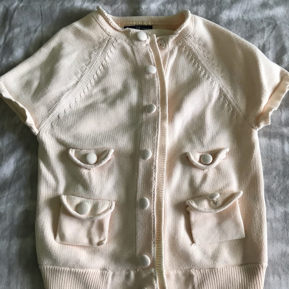 Cute button down short sleeve cardigan